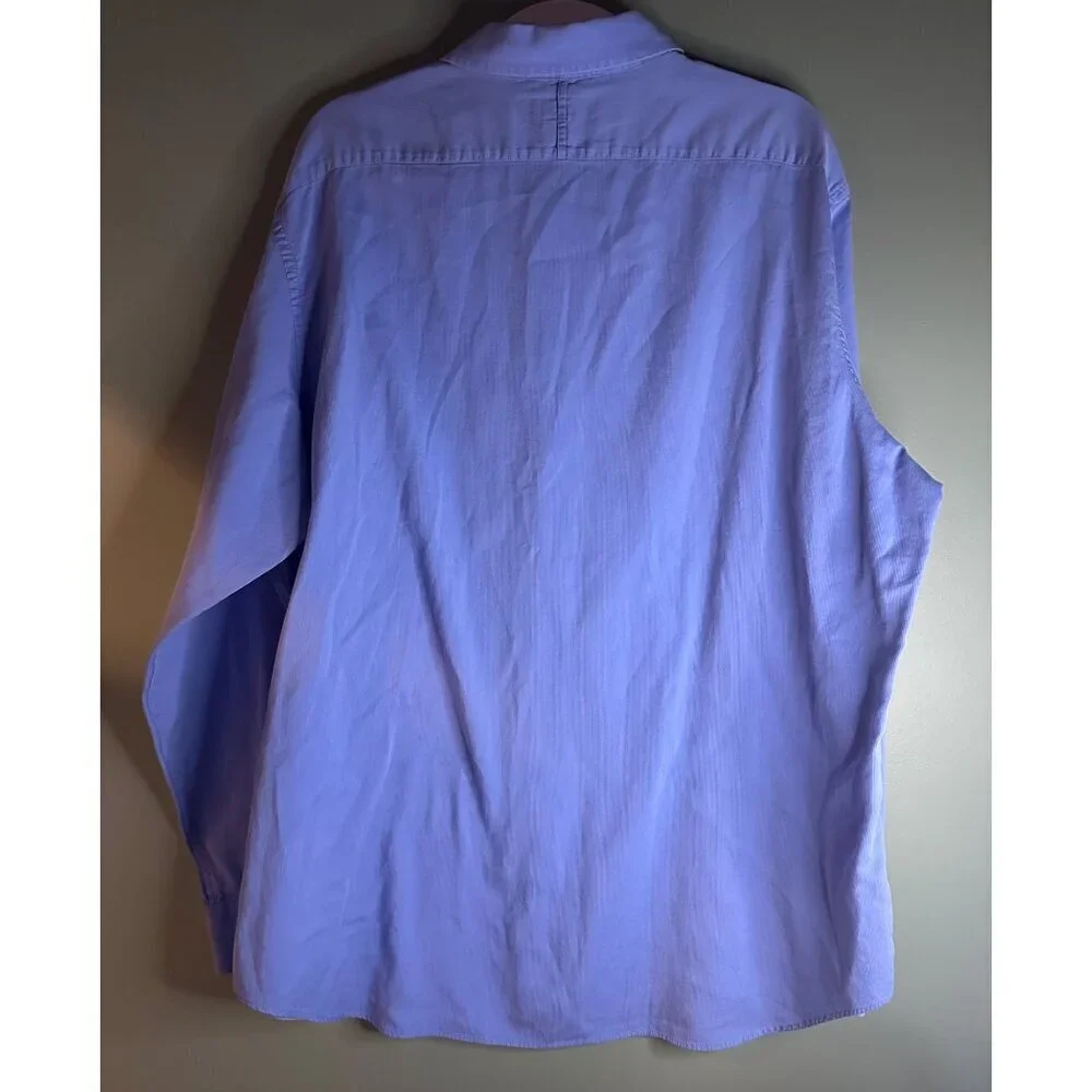 Banana Republic XXL Blue Cotton Shirt Classic Menswear Smart Casual Staple